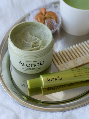 Arencia Fresh Green Rice Mochi Cleanser and Vitamin C Booster Shot skincare bundle