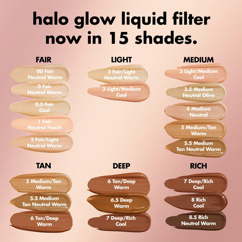e.l.f. Halo Glow Liquid Filter shades