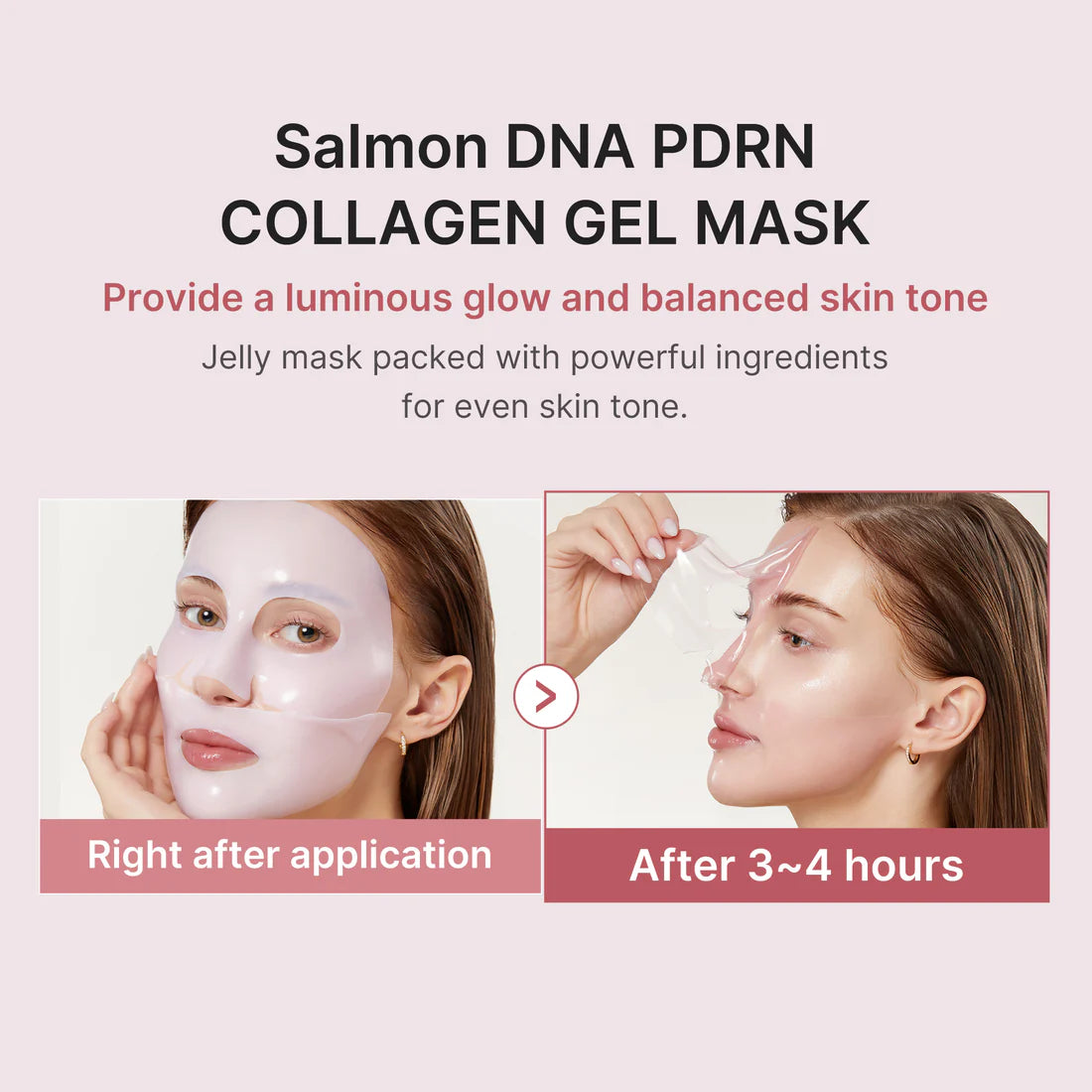 Medicube PDRN Pink Collagen Jelly Gel Mask application